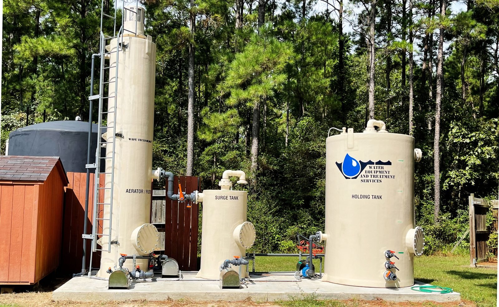 Two WETS-branded WAFU vessels with vent stacks